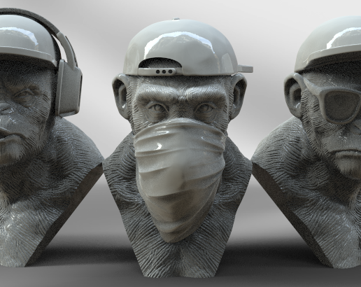 🙊 3 Wise Monkeys・ 3D File for ・Cults